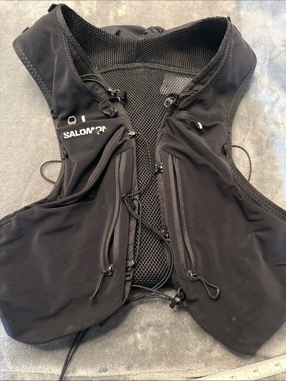 Salomon Men’s Black Swim Rash Guard Vest with Front Zips
